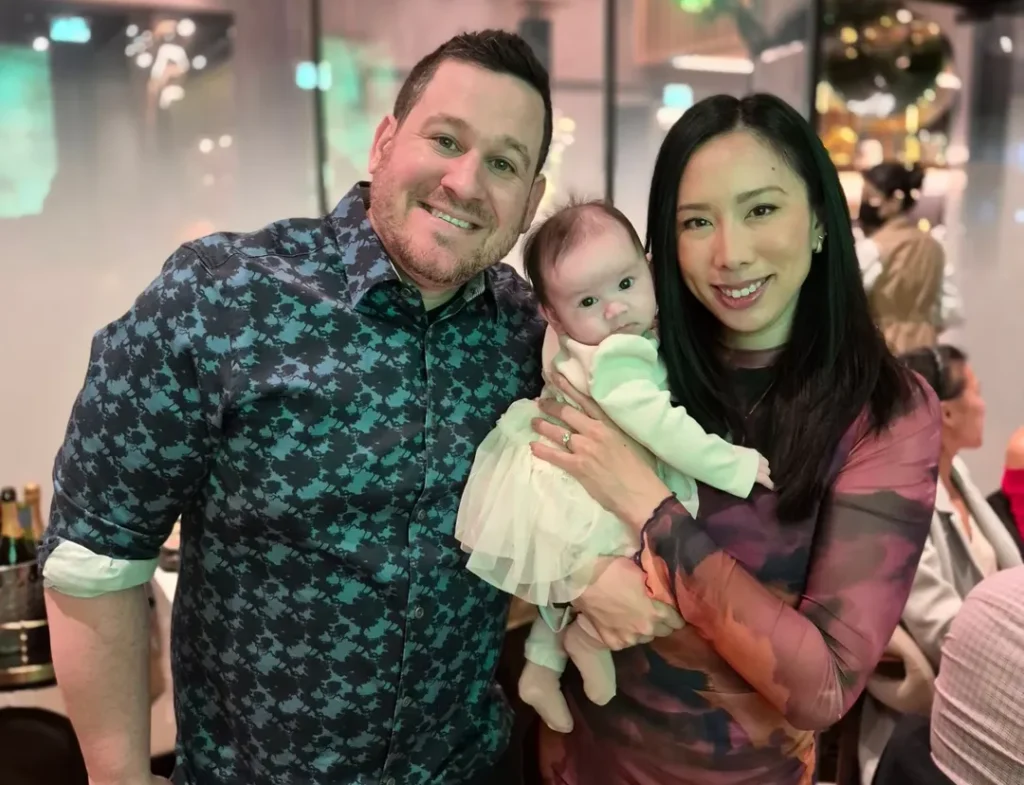 Tracy Tong with Husband and Daughter