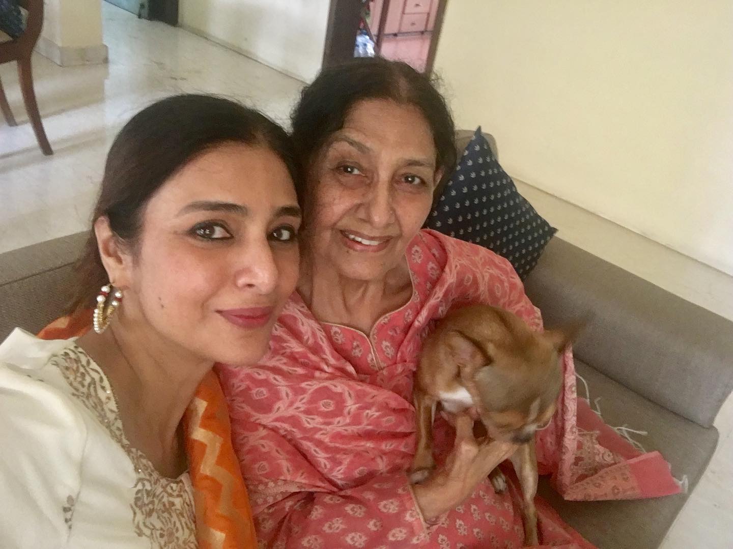 Tabu's mother Rizwana,