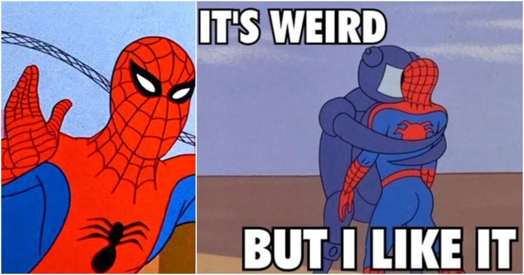 Spiderman thinking meme
