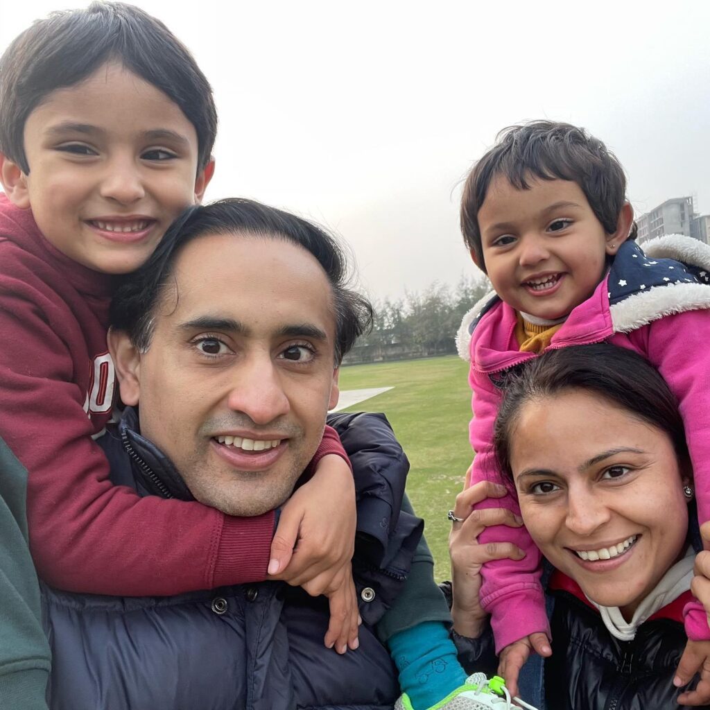 Rahul Kanwal with His Family