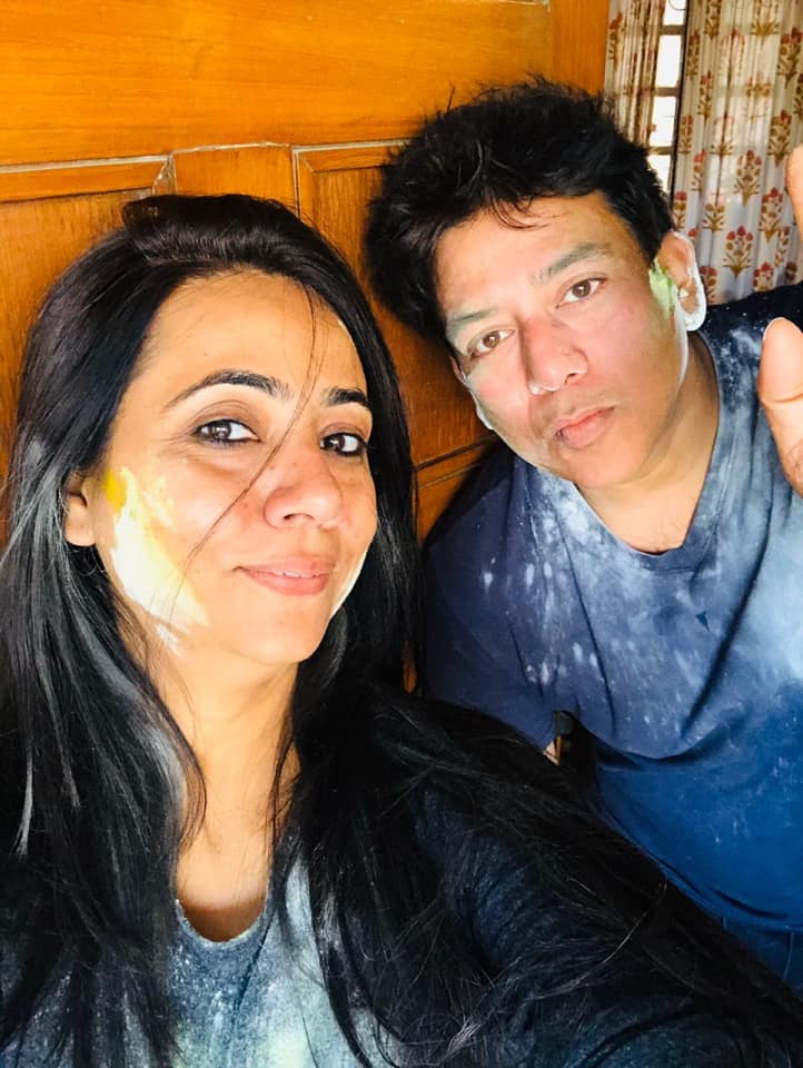 Naghma Sahar with Her Husband - Rajeev Srivastava