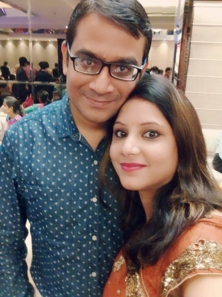 Sweta with Her Husband - Amit Kumar