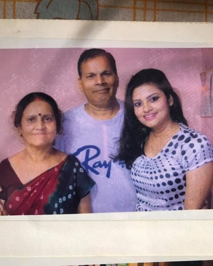 Asha Mishra with her Family.