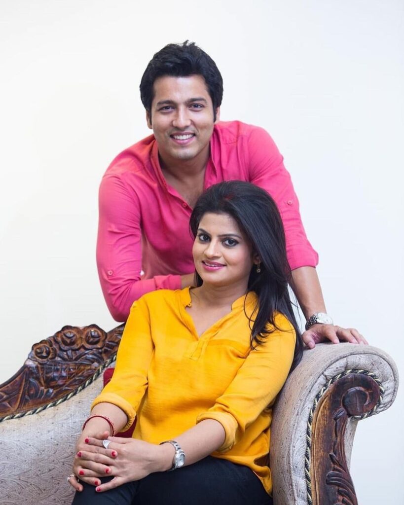 Asha Mishra with her husband