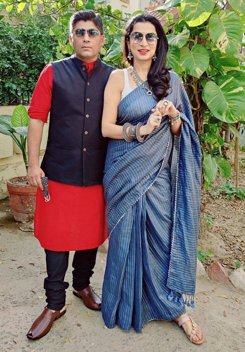 Aditi Arora Sawant with her husband