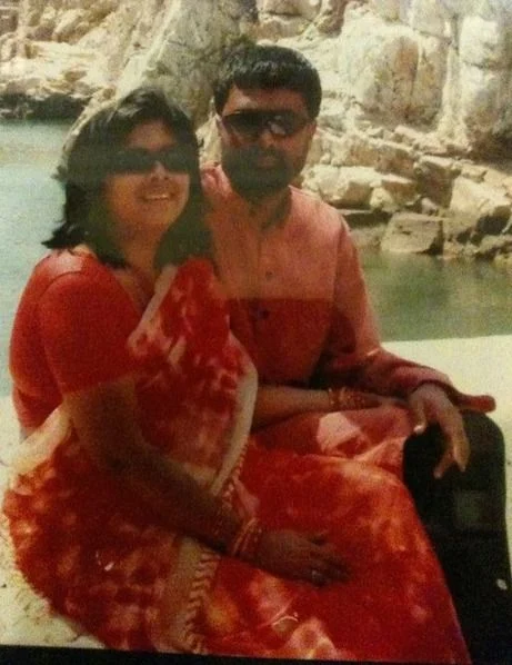 Deepak Chaurasia with his wife