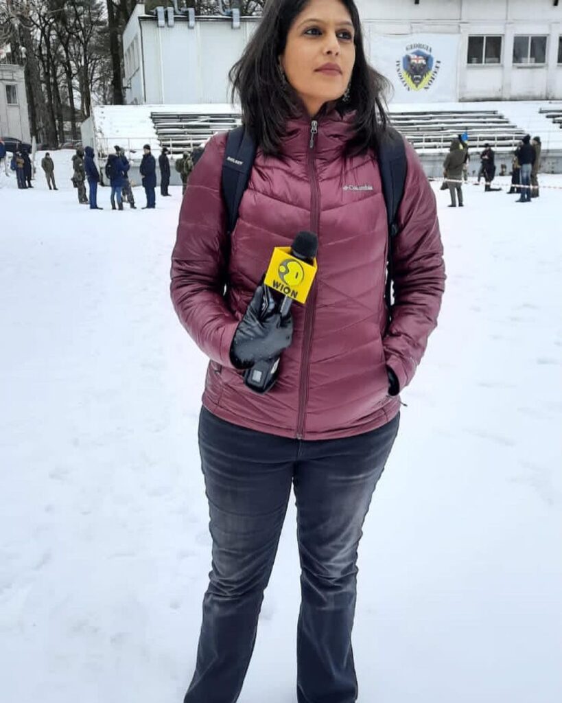 Palki Sharma Reporting with Wion