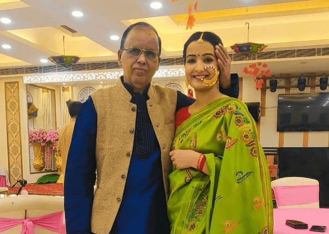 Meenakshi with her Father