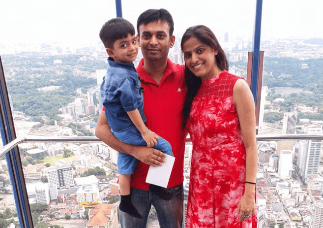 Jyoti Taneja Bhasin with Her Husband and Son