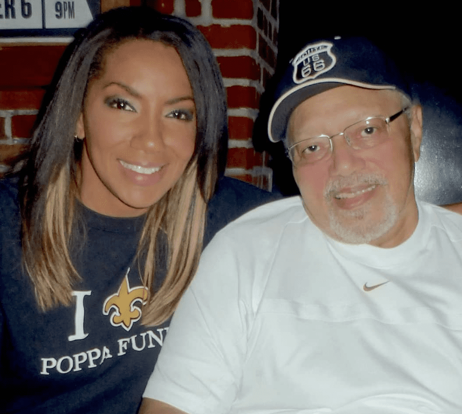Arthel Neville with Her Father Art Neville