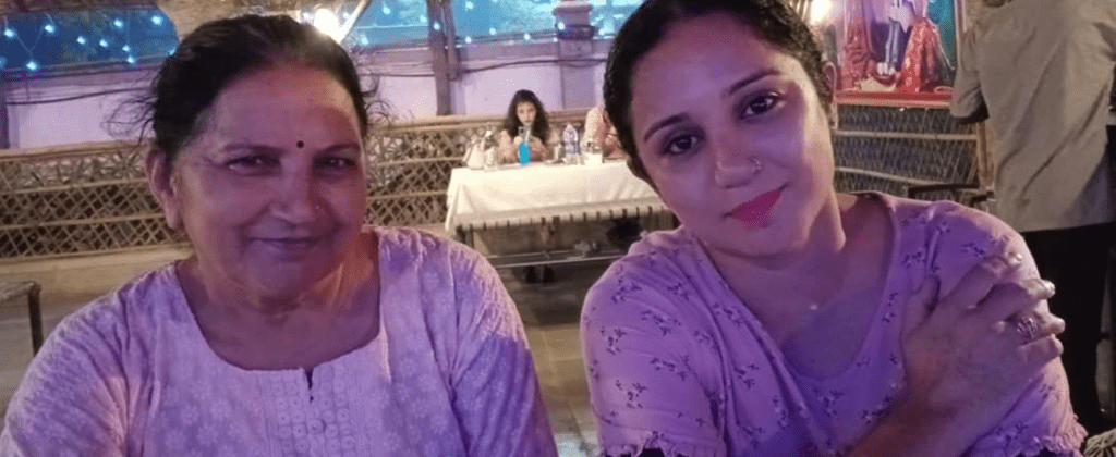 Ritu Pandey with her Mother