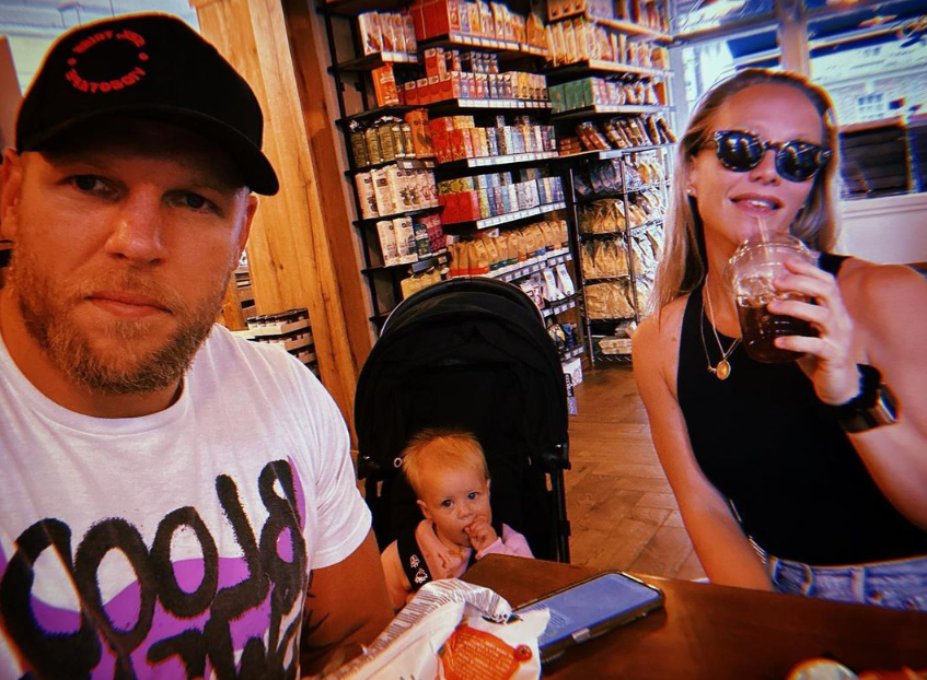 Chloe Madeley with her Husband and her Daughter