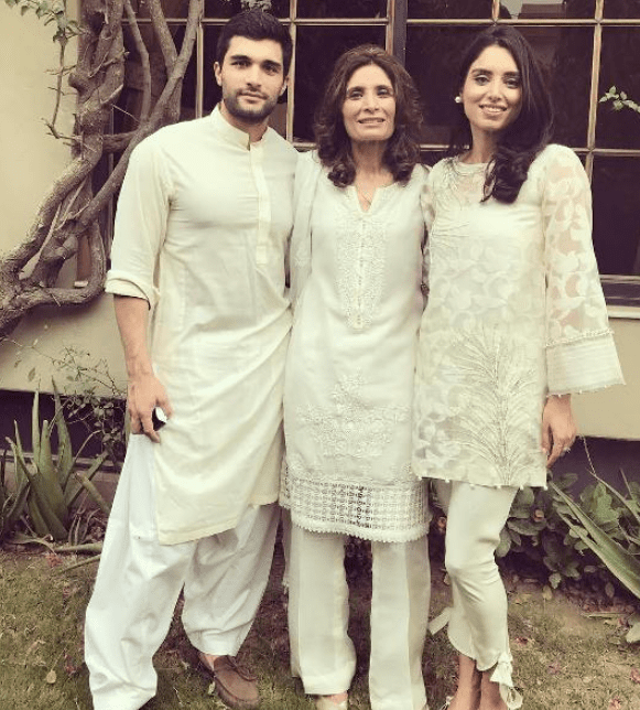 Zainab Abbas with her Brother and Mother