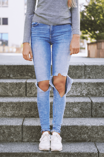Madewell Ripped High Rise Skinny Jeans