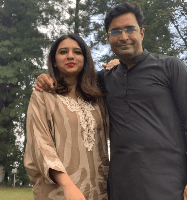 Maria Memon with her Husband