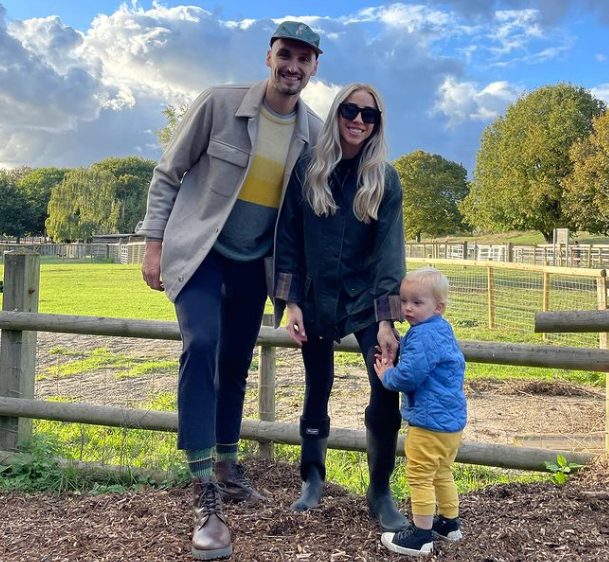 Olivia Harlan with her Husband and Son