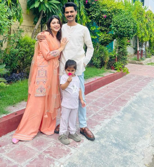 Zeeshan Ali with his Wife and Daughter