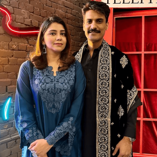 Zeeshan Ali with his Wife