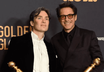 Cillian Murphy and Robert Downey Jr at Golden Globes
