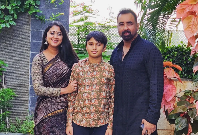 Kaniha with her Son and Daughter