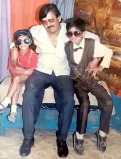 Poonam Pandey with her Father and Brother