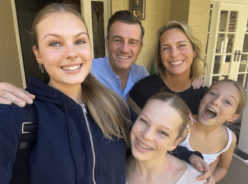 Belinda Russell with her Husband and Daughters