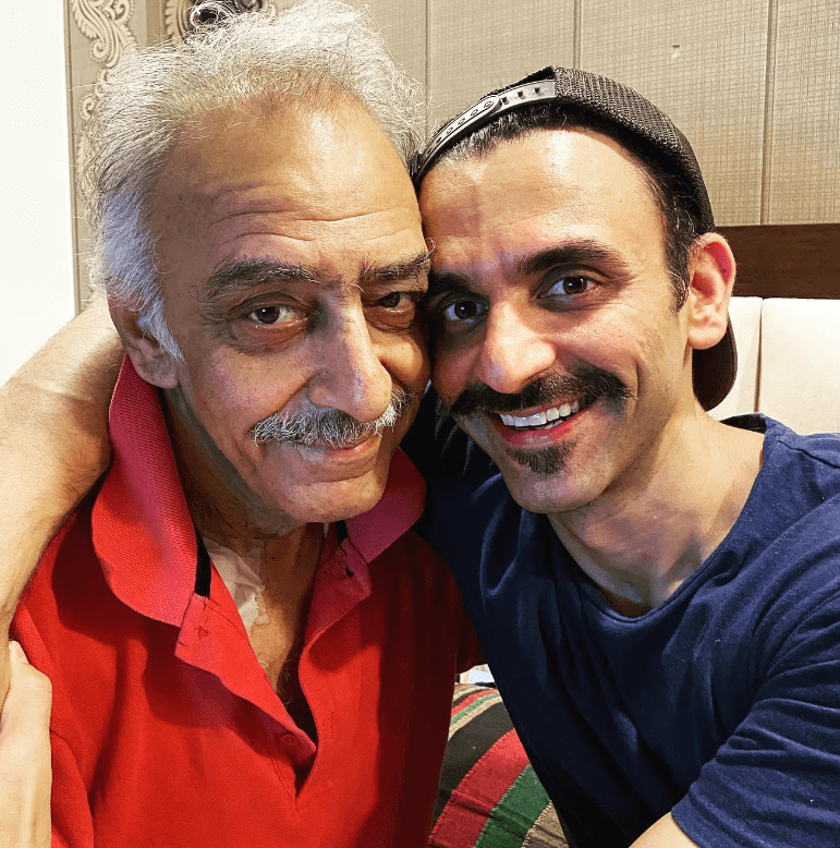Jatin Sapru with his Father