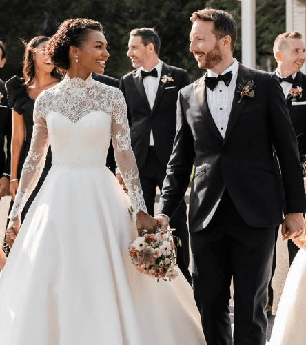 Malika Andrews with her Husband