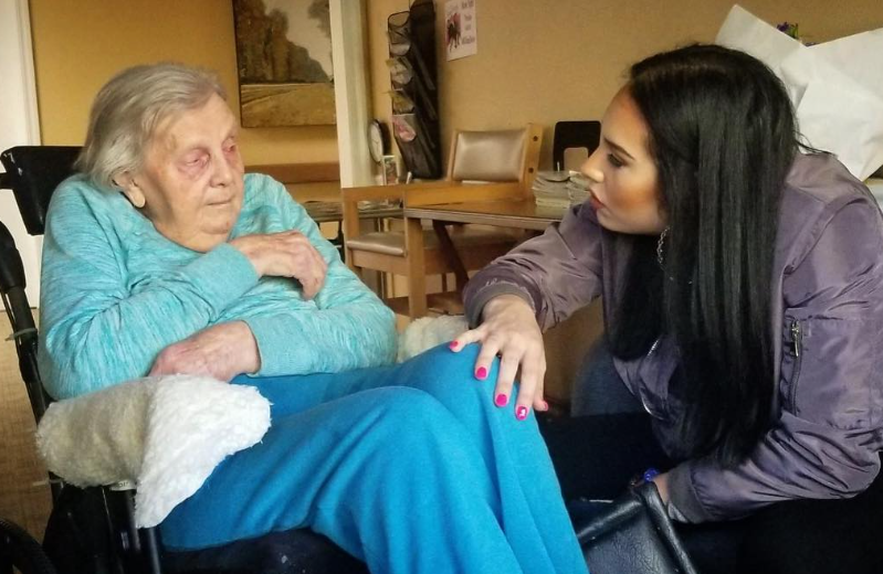 Siera Santos with her GrandMother