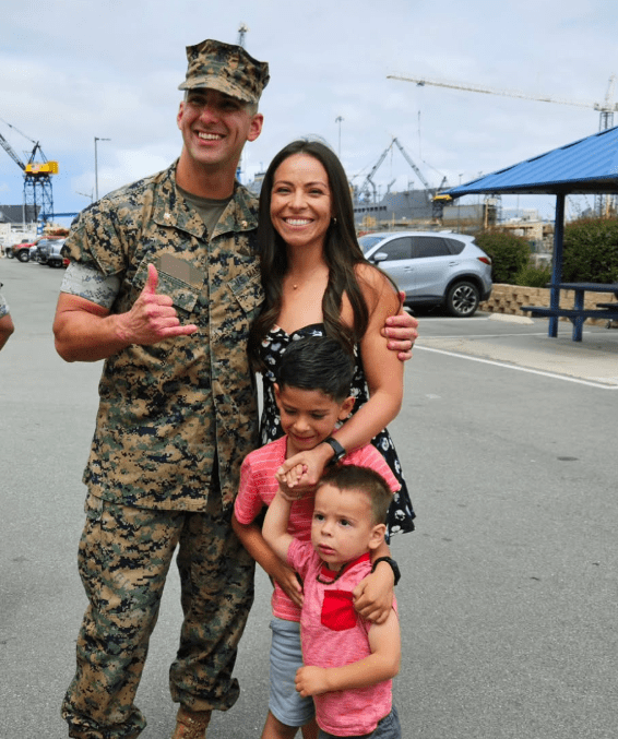 Angelica Campos with her Husband and Sons