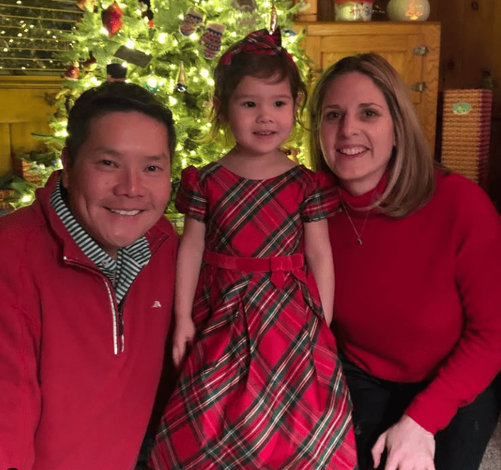 Dominic Chu with his Wife and Daughter