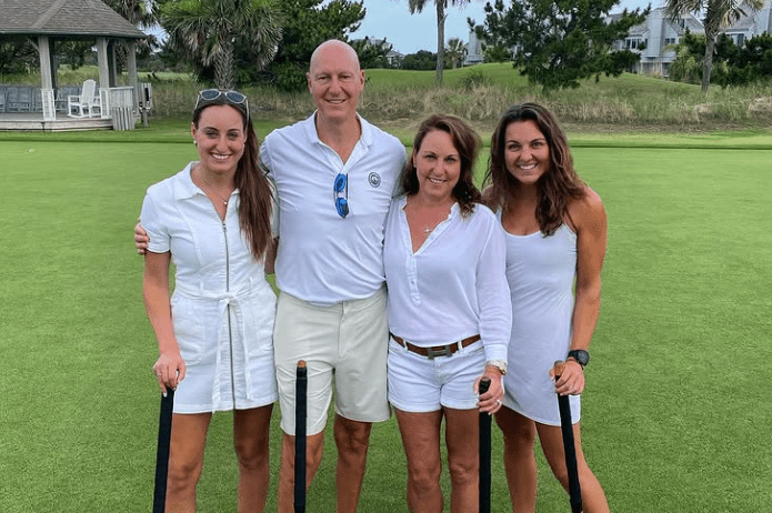 Frances Peyton with her Parents and Sister