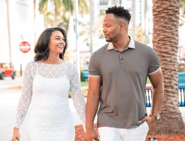 Hailey Sutton with her fiancé