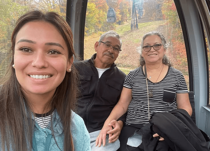Jaisol Martinez with her Parents