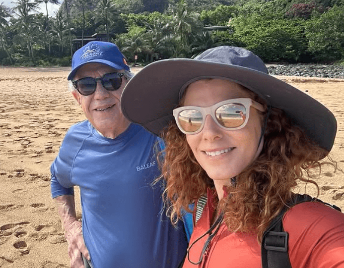 Julia Boorstin with her Father