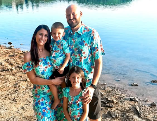 Mary Ours with her Husband and Kids