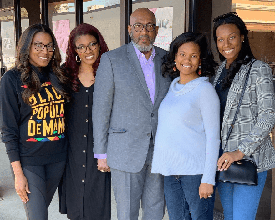 Meghan Triplett with her Father and Sisters