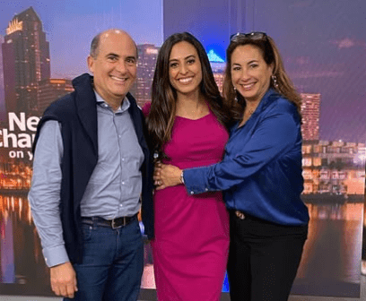 Paola Suro with her Parents