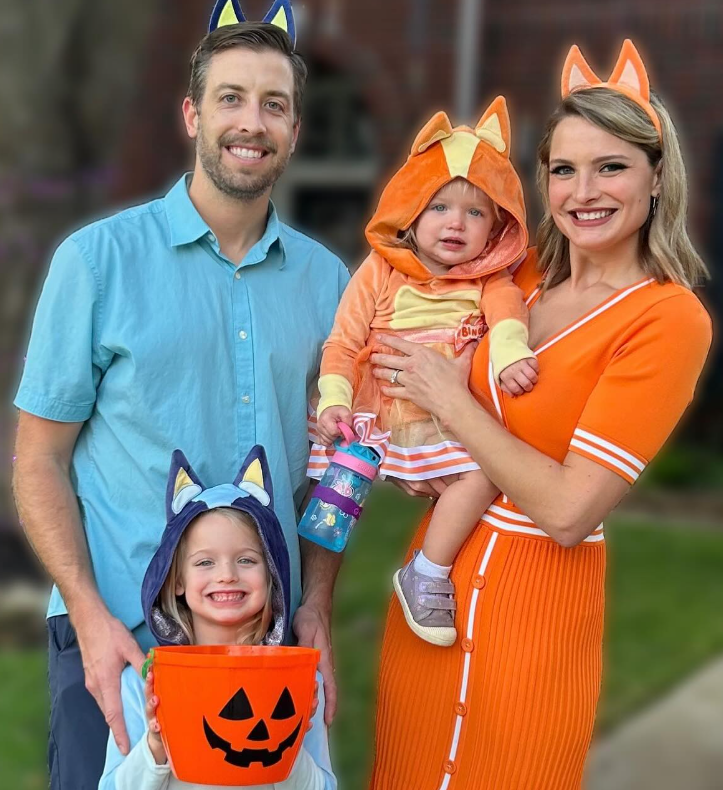 Rachel Briers with her Husband and Daughters