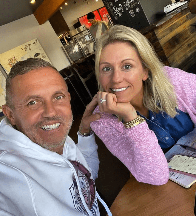 Rebecca Lowe with her Husband