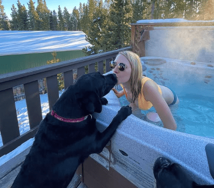 Valerie Mills with her Dog