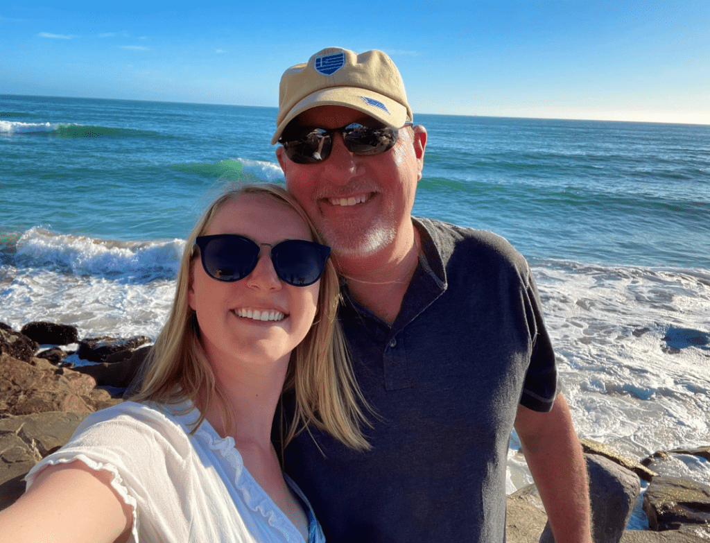 Valerie Mills with her Father