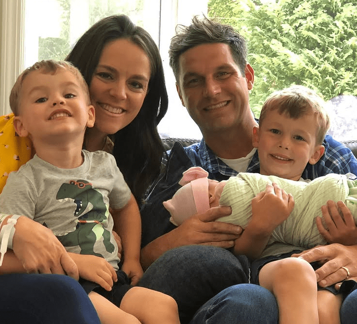 Andrea Grymes with her Husband,  and Kids