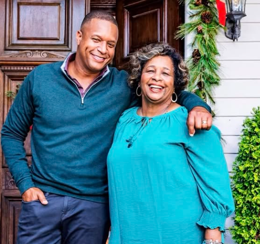 Craig Melvin with his Mother