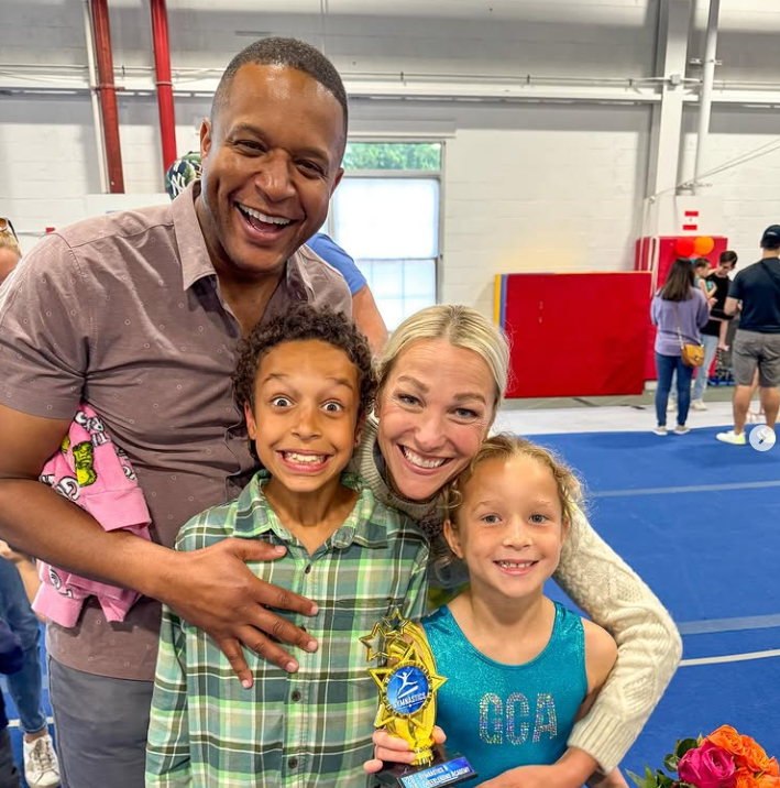 Craig Melvin with his Wife and Kids