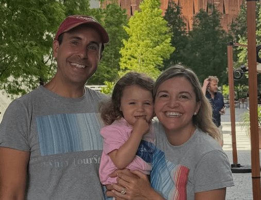 Jeff Berardelli with his Wife and Daughter