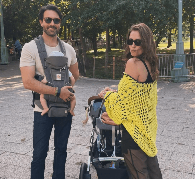 Kristina Partsinevelos with her Husband and Kid