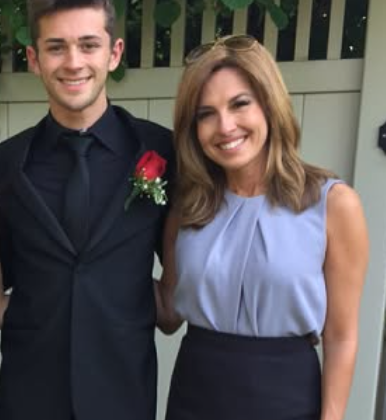 Mary Calvi with her Son