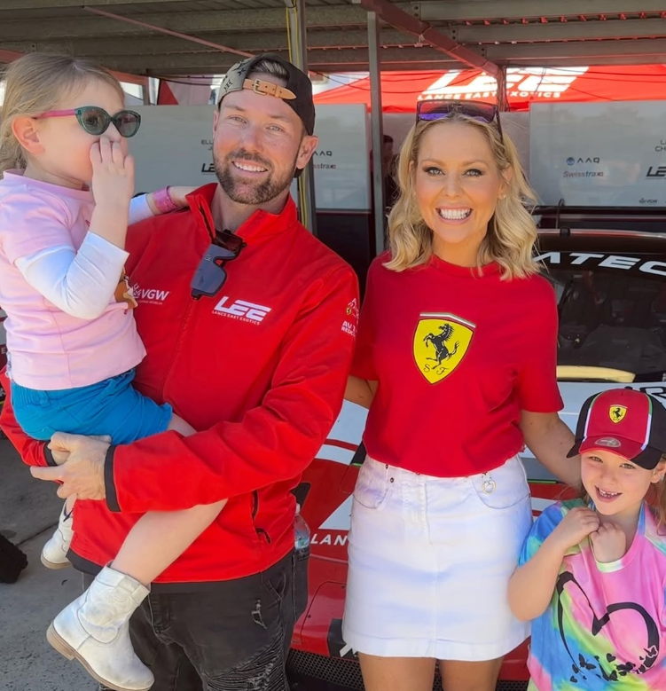 Charli Robinson with her Husband and Daughters