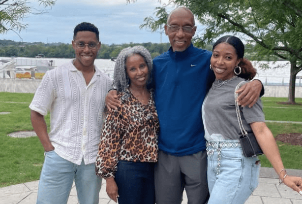 Jarred Hill with his Parents and younger Sister
